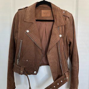 Camel Suede Moto Jacket